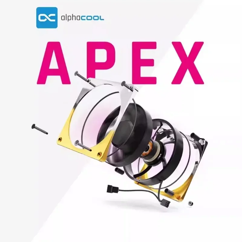 Металлический вентилятор серии Alphacool APEX охлаждающий компьютерный бесшумный с