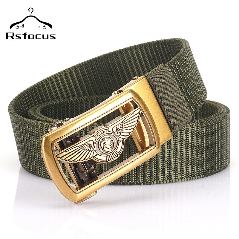 

Fashion New Nylon Men Belt Luxury Leisure Mens Belts Male Waistband Premium Metal Automatic Buckle Sports Ceinture Homme G1005