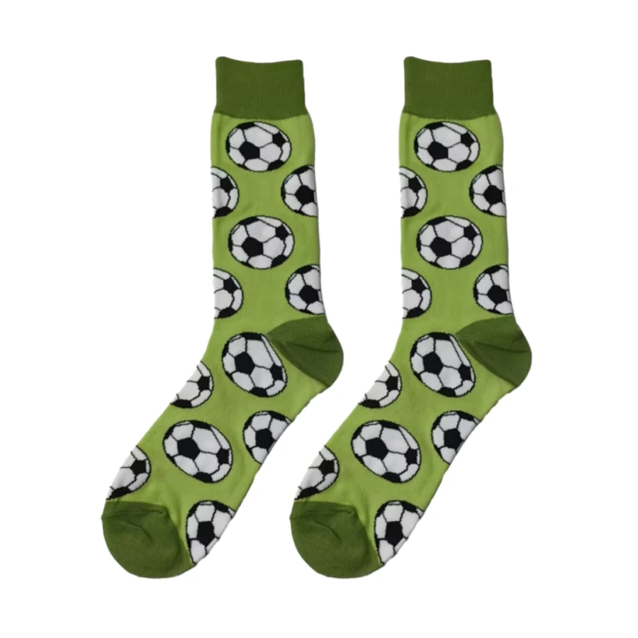 

MYORED A pair of new cotton socks soccer cartoon cute fashion men's casual mid-tube socks