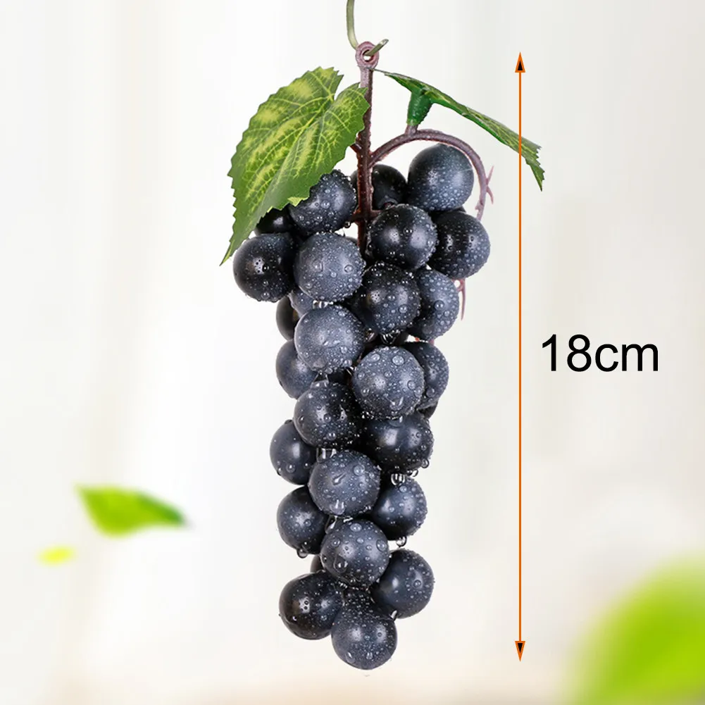 

New Artificial Decor Grape Home Fake Fruit PVC Party Plant Crafts Display Food Fruits Layout Lifelike Simulation