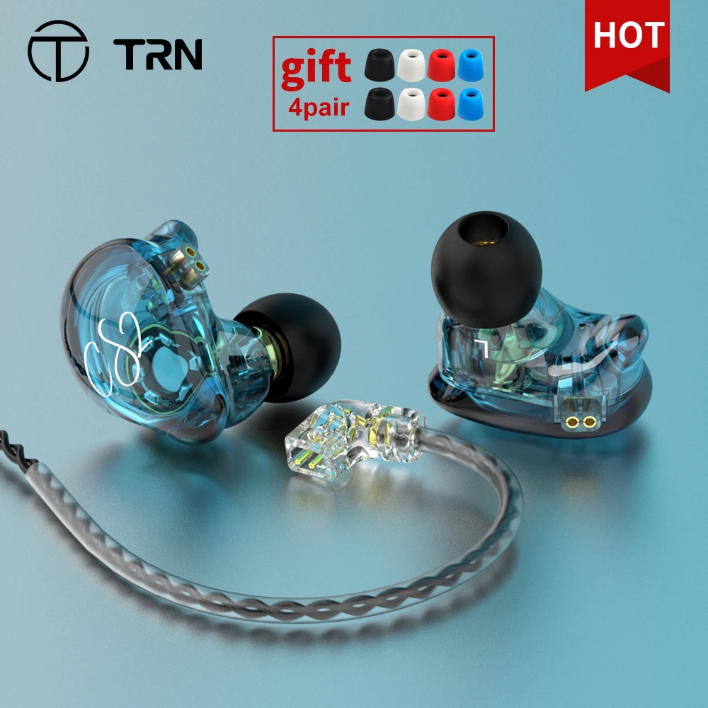 

TRN CS2 Earphone 10mm Dual Magnetic Circuit Dynamic Drive HIFI Bass Earbud Sport Noise Cancelling Headset MT1 MT1PRO MT1 MAX