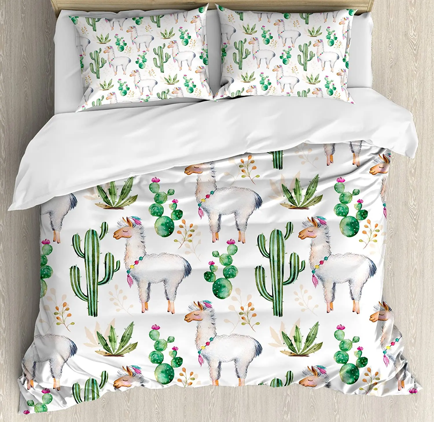 Комплект постельного белья с изображением кактуса для спальни кровати дома