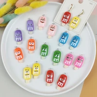 apeur 10pcs20pcspack chocolate beans popsicle resin charms cute pendant earring diy fashion jewelry making accessories
