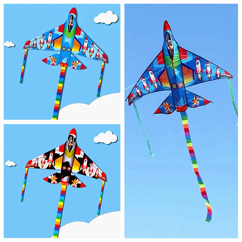 Новые воздушные змеи-самолет 160 см для детей змеи-истребители летающие игрушки