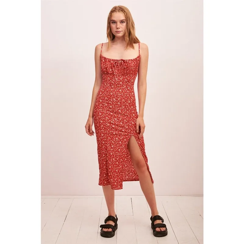 

Adjustable Halter Dress Women Summer Dress Casual Long Prom Midi Maxi
