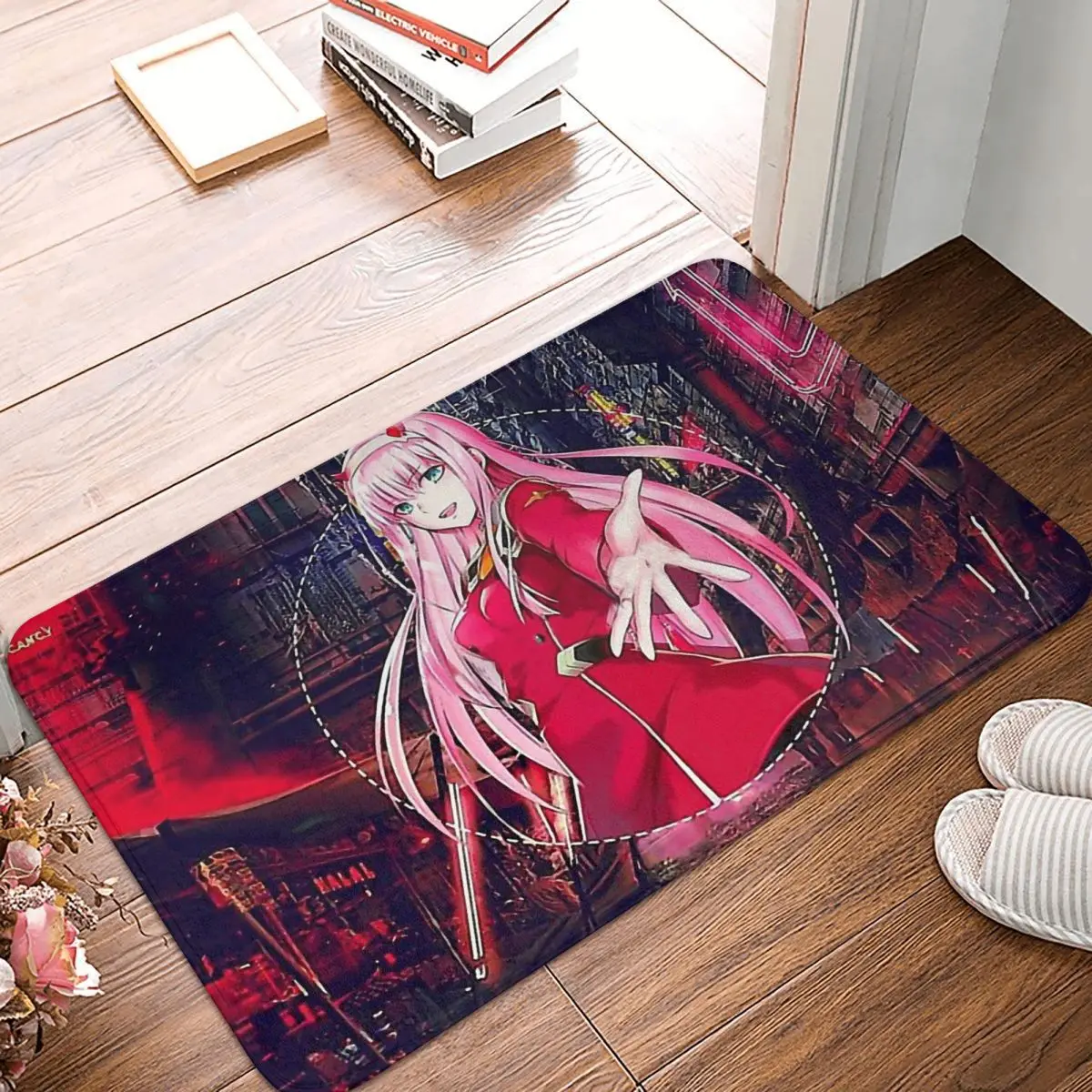 

DARLING in the FRANXX Non-slip Doormat Living Room Mat Zero Two Invite Floor Carpet Entrance Door Rug Home Decorative
