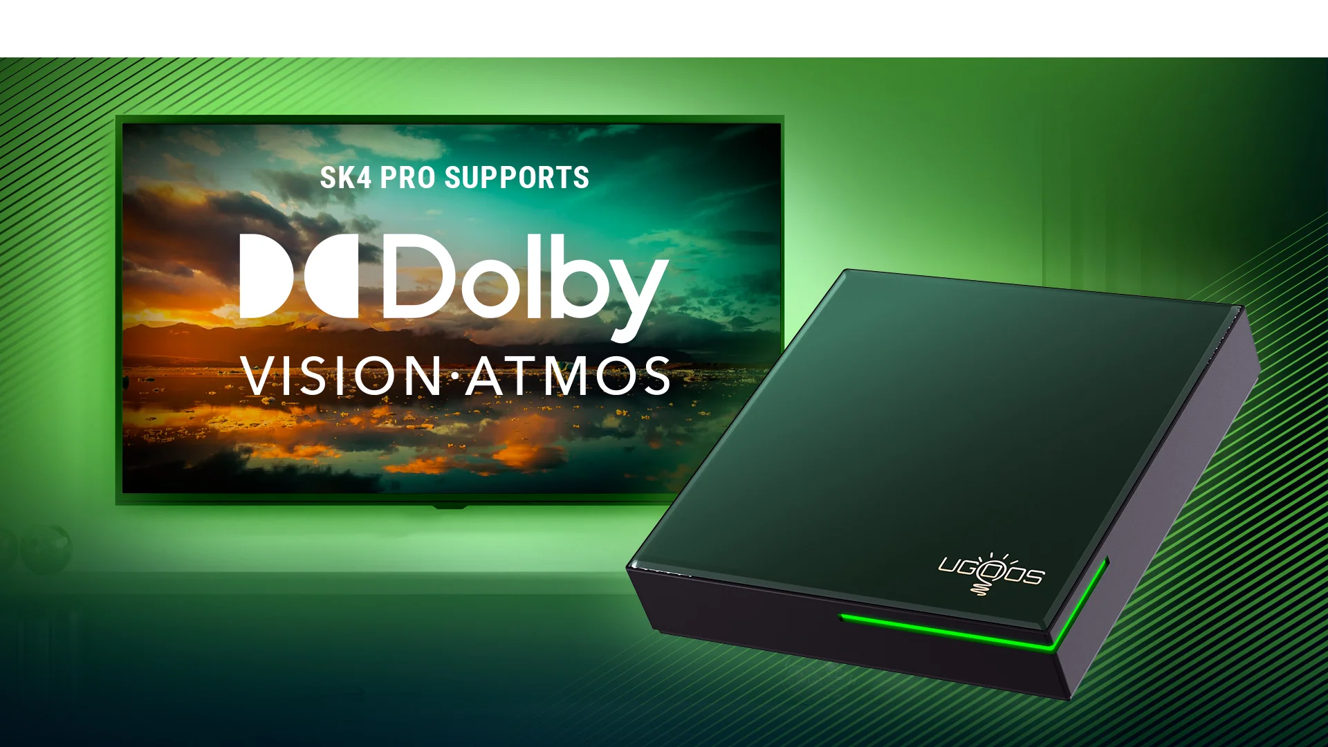 Qriginal UGOOS SK4 Pro Android 14 Smart TV BOX Amlogic S905X5M-K BT5.4 LPDDR4 4G 64G AI-SR AV1 HDR SK4Pro ТВ-приставка Dolby (art.: 3920db08b34c8) - 3920db08b34c8