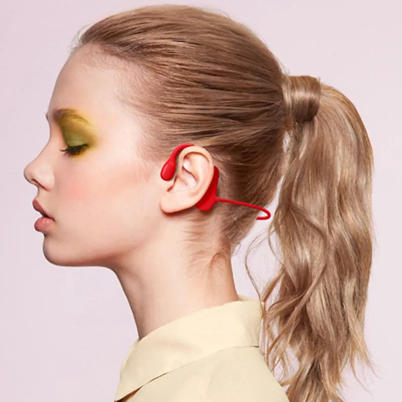 

Bone Conduction Headphones Bluetooth Wireless Waterproof Comfortable Wear Open Ear Hook Light Weight Not In-ear Sports Earphones