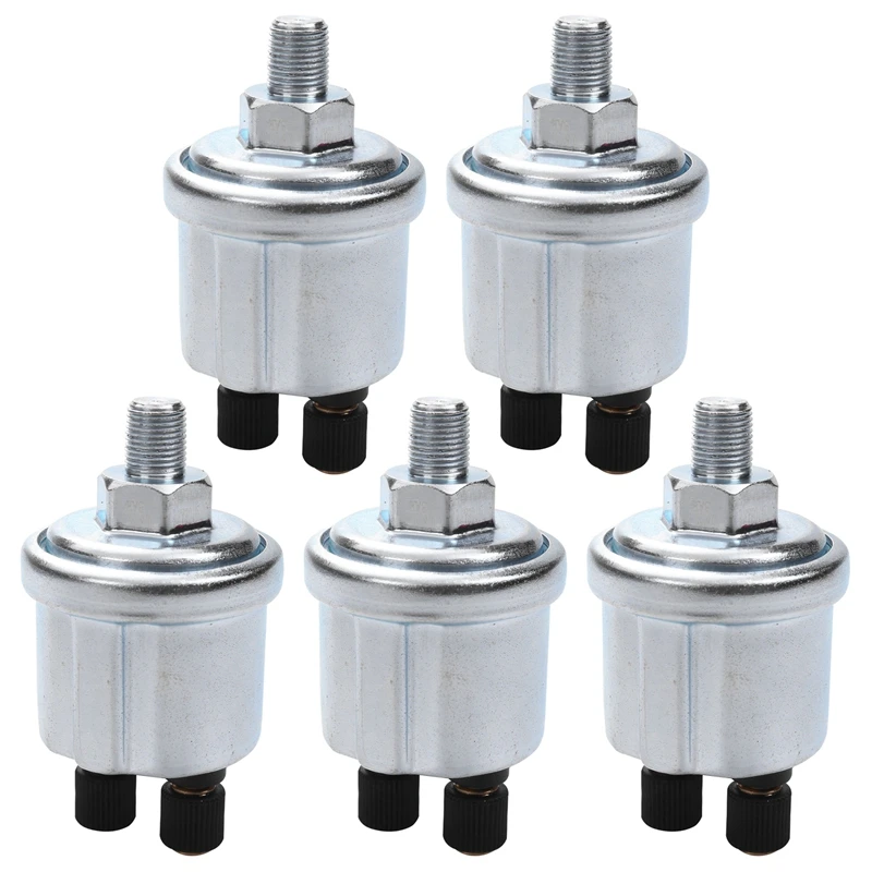 

5X Universal Vdo Oil Pressure Sensor 0 To 10 Bars 1/8 Npt Generator Part 10Mm Crew Plug Alarm Pressure