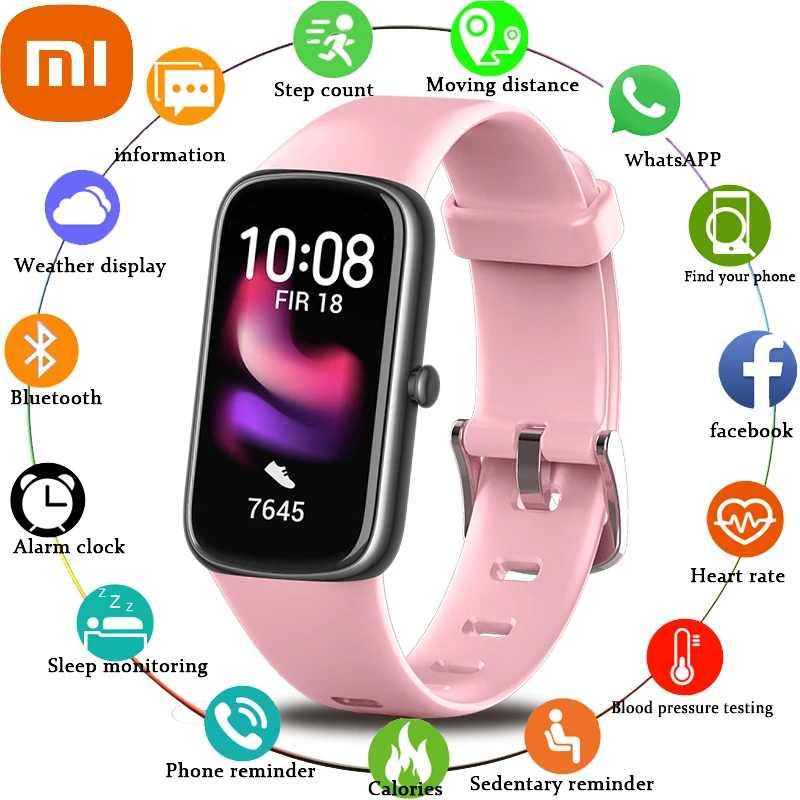 

Xiaomi 2022 New Women Smart Watch Men 172*320 HD Custom Dial Display Page Incoming Call Reminder Sport Pedometer Smart Watch
