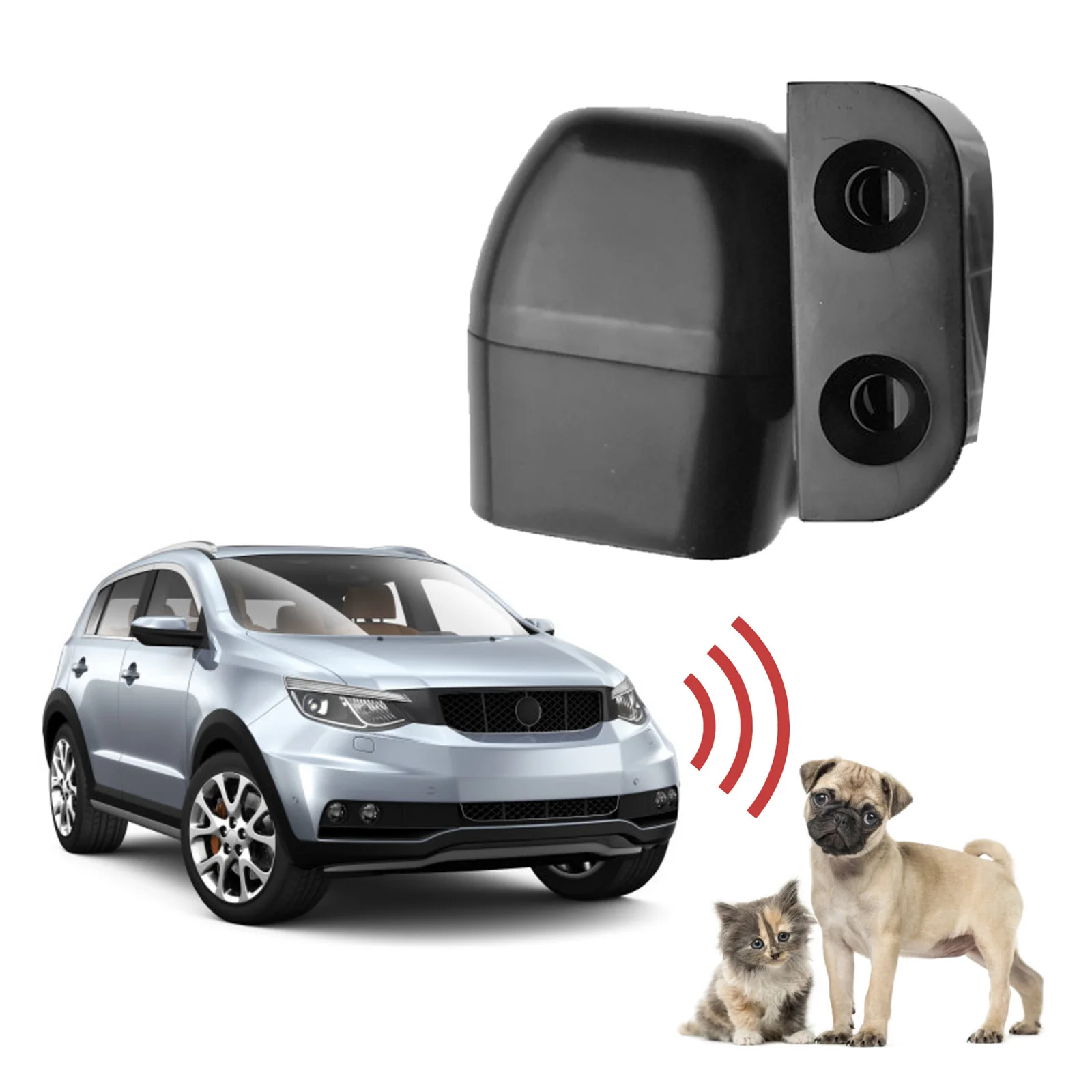 

2pcs Animal Whistle Repeller Alert Deer Car Grille Mount Auto Ultrasonic Whistles Safety Sound Alarm Black Sonic Gadgets