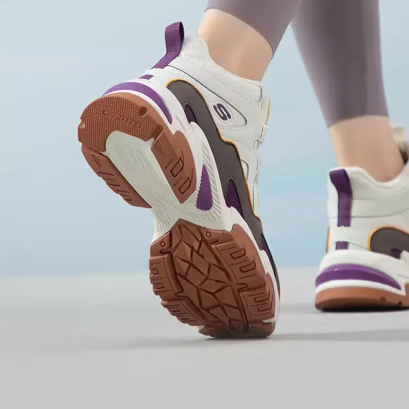 Skechers Женская спортивная обувь Летняя новая модная дышащая повседневная Легкая