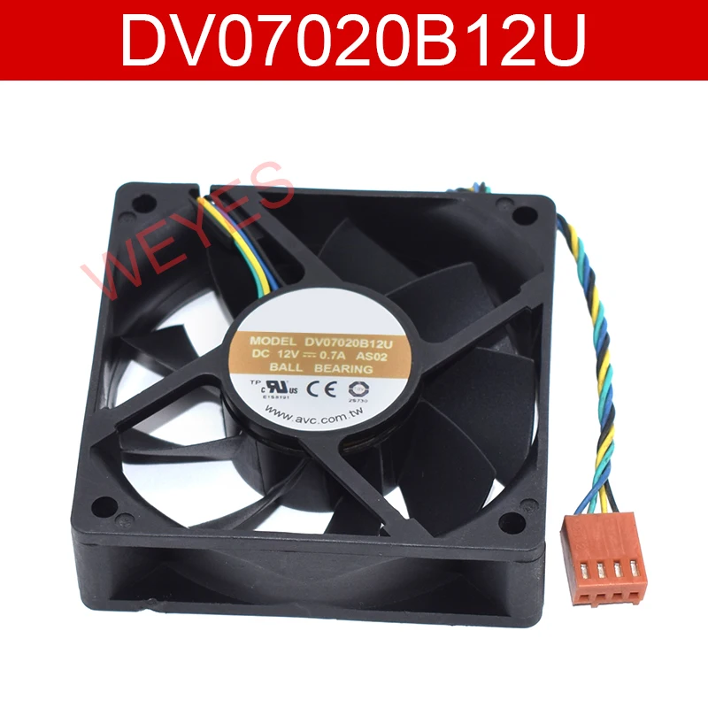 Оригинальный AS02 DV07020B12U 12V 0.7A 7 см Breeze объем ШИМ контроль температуры двойной шаровой вентилятор
