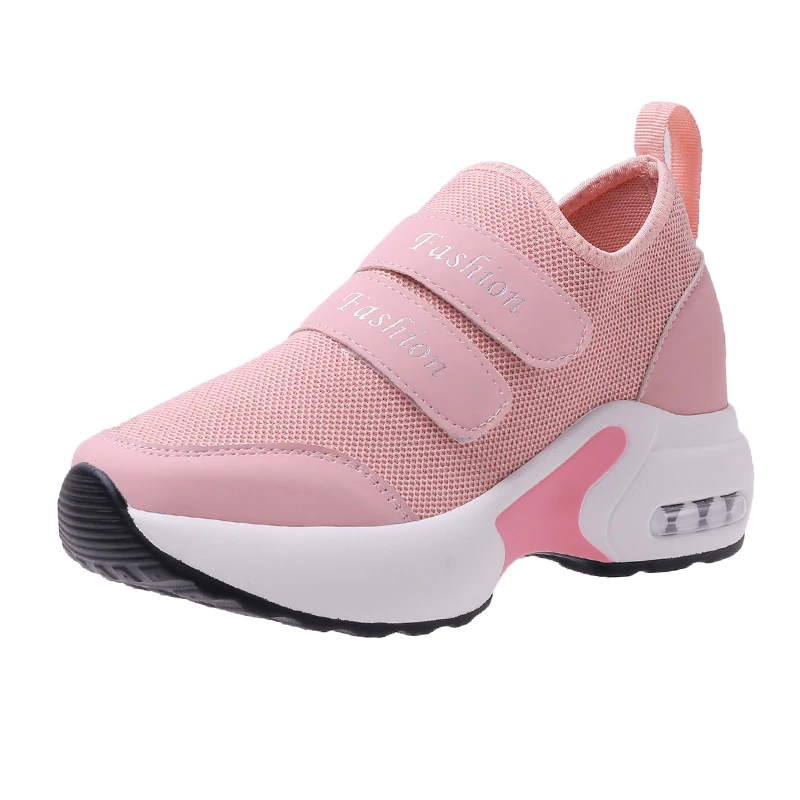

Women Fashion Vulcanized Sneakers Platform Solid Color Flats Ladies Shoes Casual Breathable Wedges Ladies Walking Sneakers 5
