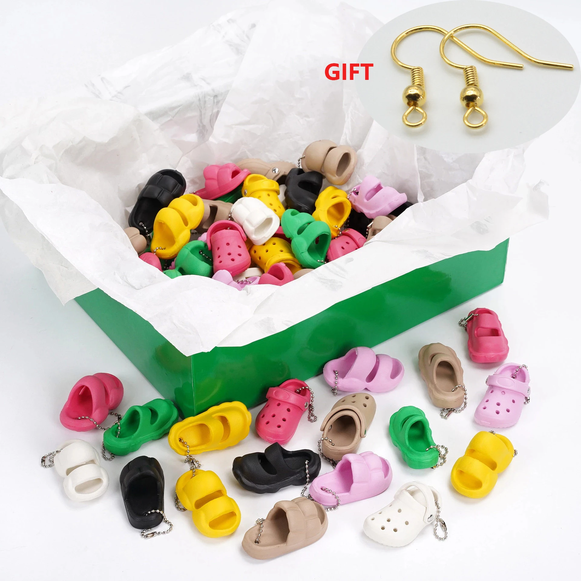 

Cute And Funny Earrings Diy Funny Small EVA Creative Shoes Buckle Creative Mini Slipper Button Schoolbag Pendant Gifts