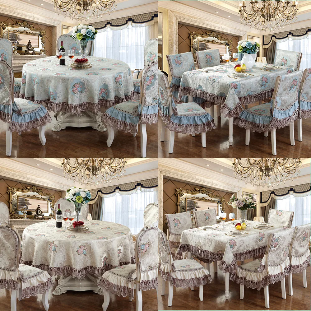 Table Flag Exquisite Relief Embroidery Round\rectangle Table