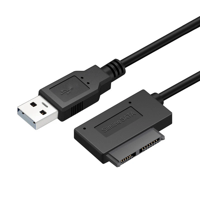 

Новейший 35 см USB-адаптер для ПК 6P + 7P CD DVD Rom SATA к USB 2,0 конвертер slim Sata адаптер кабель привода для ПК ноутбука