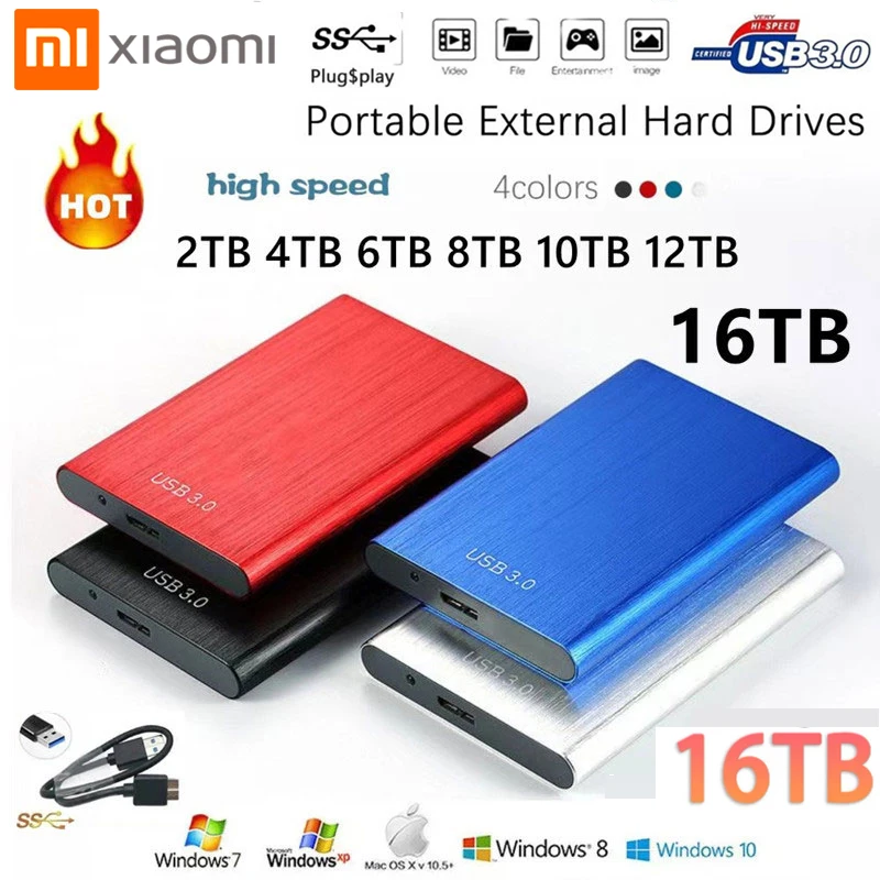 

New Xiaomi SSD 100% Original External 2.5Inch Mobile Hard Disks Portable 2TB 4TB 8TB 16TB USB3.0 Hard Drives for Computer Laptop