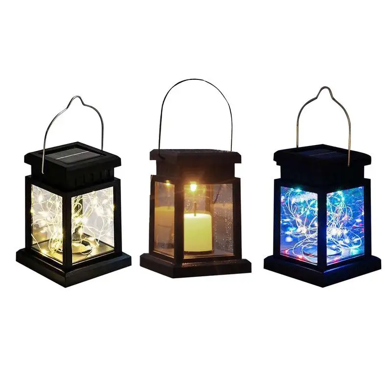 

Retro Solar Lights Lanterns IP44 Waterproof Outdoor Hanging Lights Garden Yard Decorations Candle Solar Led Light