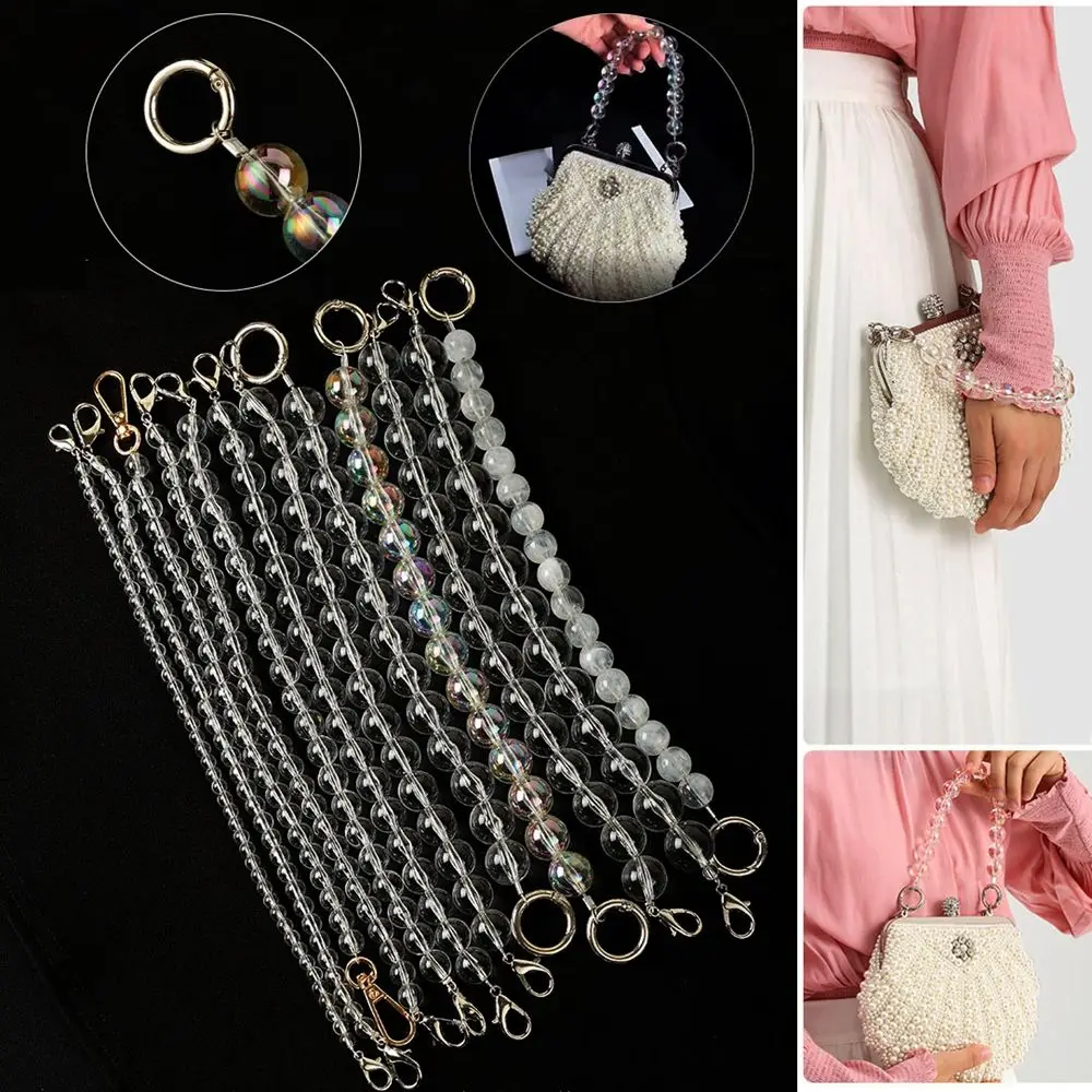 

18 Sizes Shoulder Bag Straps Pearl Belt Crystal Strap Bags Handbag Handles DIY purse Replacement Long Beaded Chain