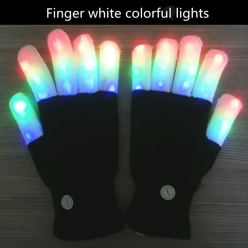 Светящиеся перчатки светодиодная подсветка вечеринка вспышка светящиеся полосы
