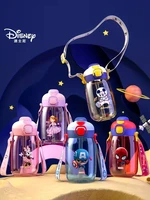 2022 disney child water tritan cup mickey mouse frozen marvel straw straight drink duck bill cup student baby bottle for kids