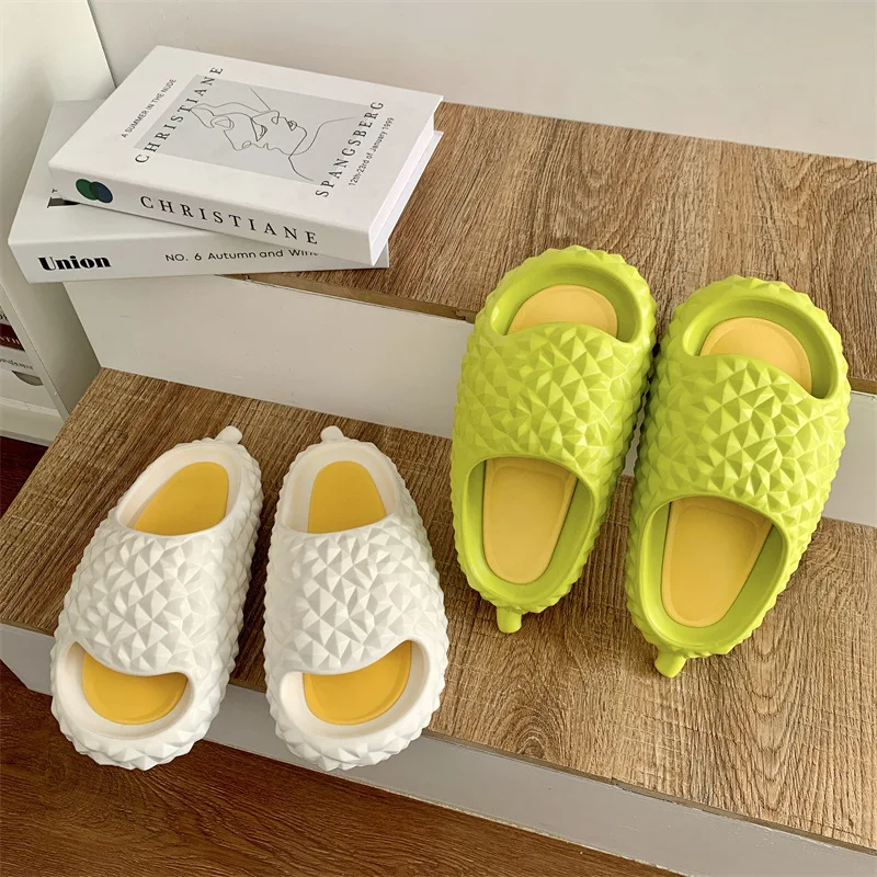 Warrior Design Men Slippers Eva Women Slides Platform Soft Comfort House Durian Shoes Trendy Street Beach Sandal Summer 2023