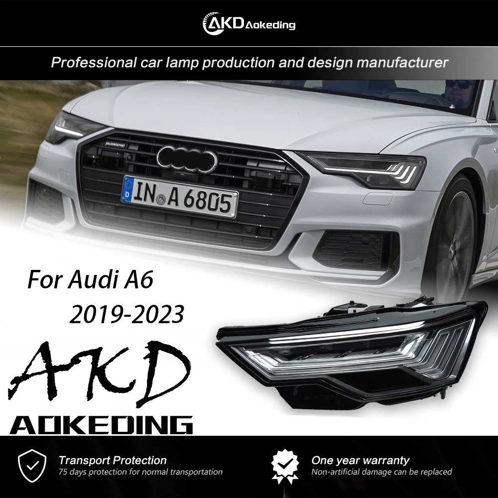Автомобильные аксессуары AKD передняя фара для Audi A6 фары 2019-2023 C8 проектирование