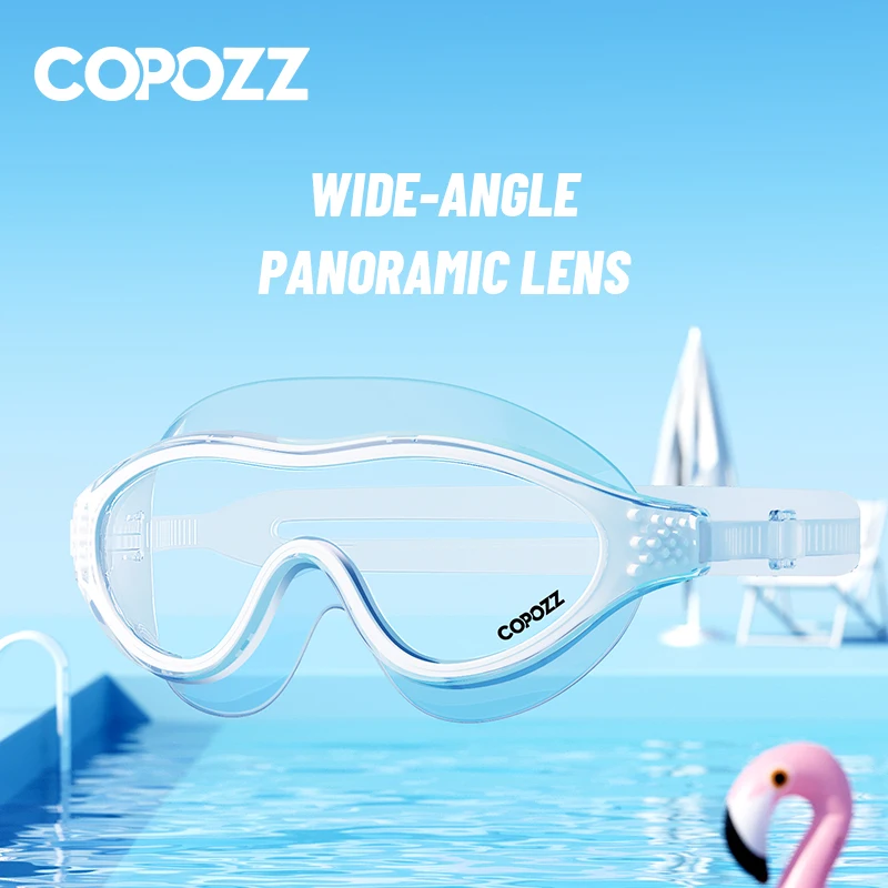 Big Frame Professional Swimming Waterproof Food Grade Silicone Glasses Swim Eyewear Anti-Fog UV Adult Men Women Diving Goggles