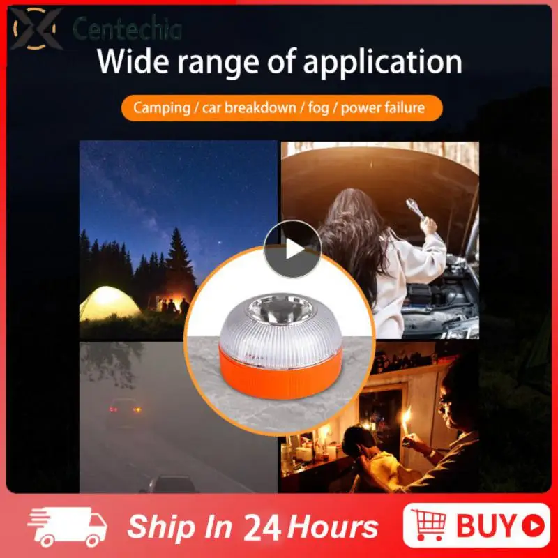 

Flash Beacon Rechargeable Car Emergency Light Car Emergency Help V16 Flashing Warning Light Safety Accessory Road Accident Lamp