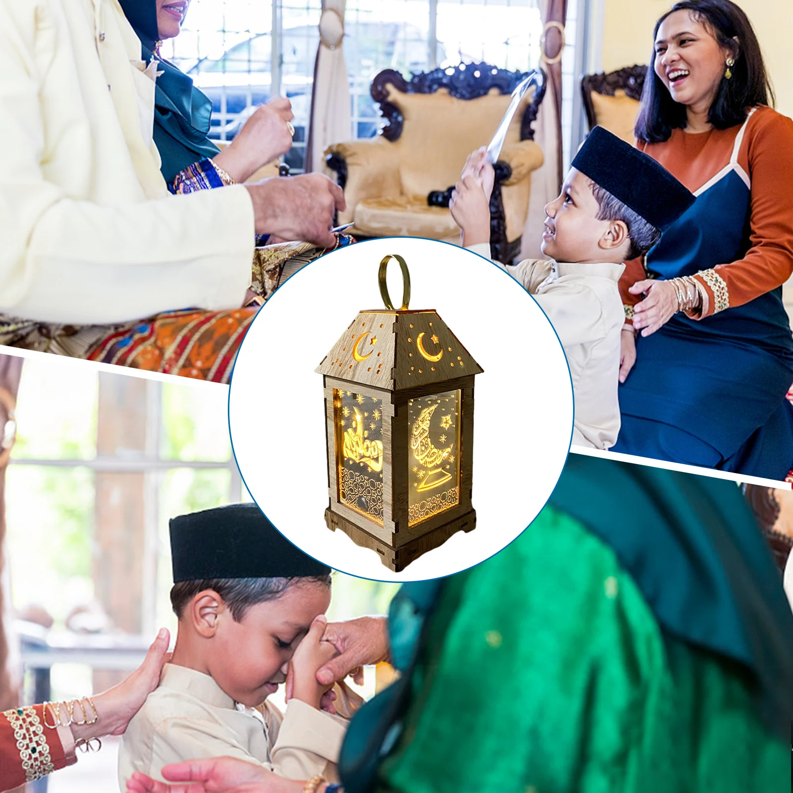 

EID Mubarak светодиодный свечи, светильник, лампа для ночного освещения для дома, мусульманвечерние, ИД, Декор, кареем Рамадан