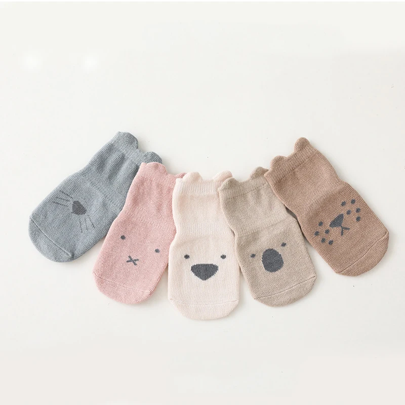 

Baby Floor Socks Autumn Winter Cartoon Non-slip Children Baby Floor Socks Colorful Animal Ear Cotton Boys Girls Bebes Tube Socks