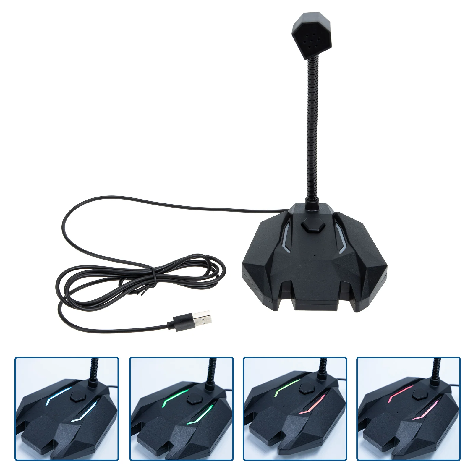 

Microphone Mic Computer Pc Tabletop Holder Conference Desktop Recording Streaming Laptop Usb Base Chat Set Live Accessory