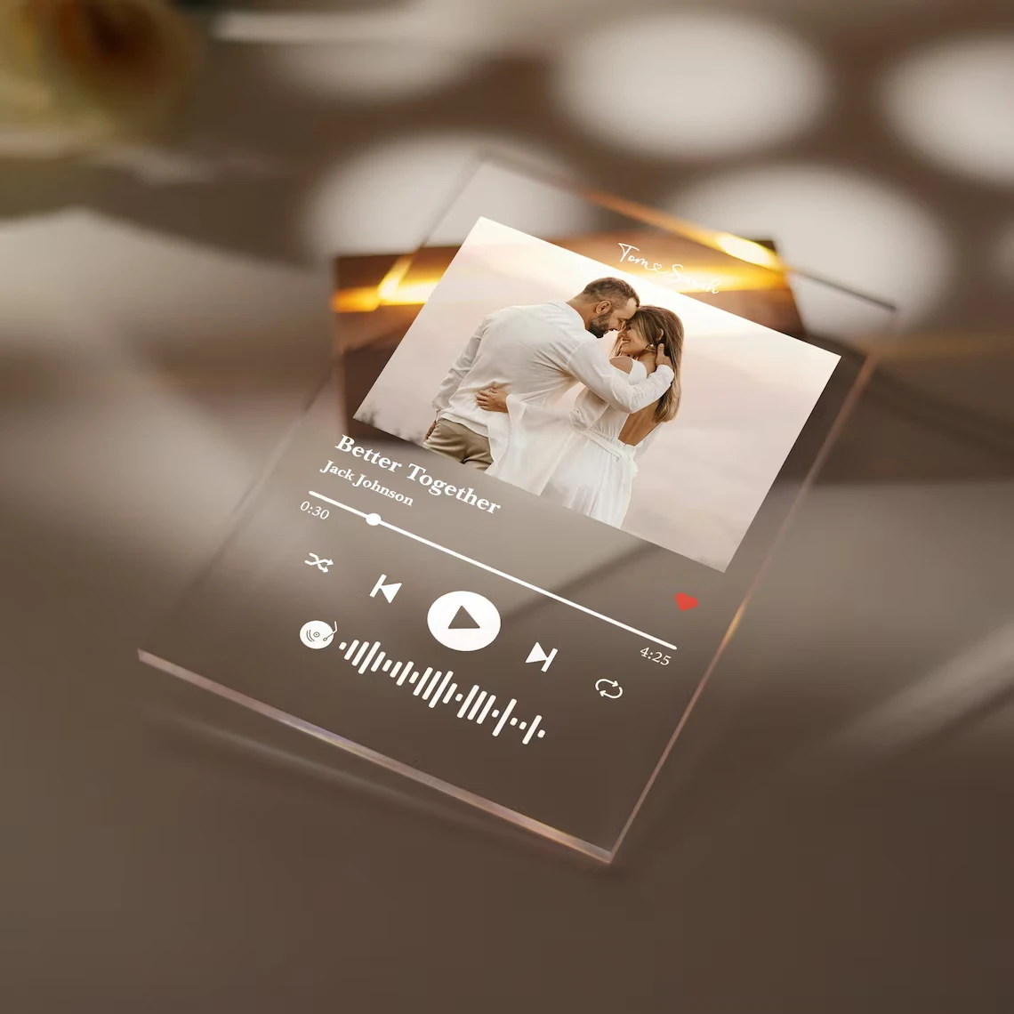 Персонализированный зубной налет Spotify с фотографией подарок на день Святого