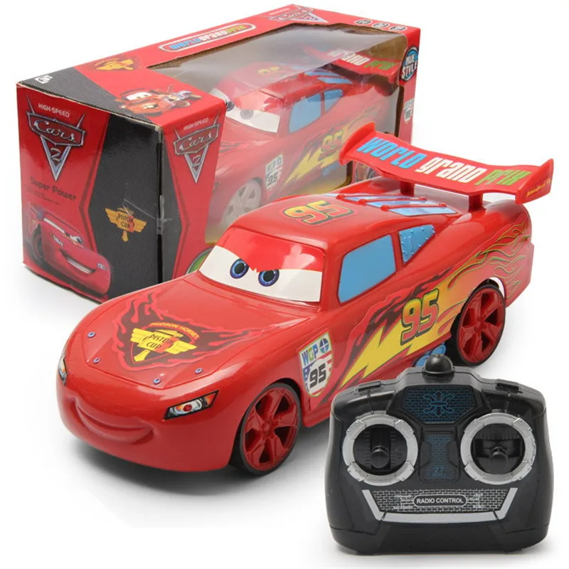 S 3 Electric Toy Car Lightning Mcqueen Spider Man Four Channel Remote Control Car Children Christmas Toy Gift