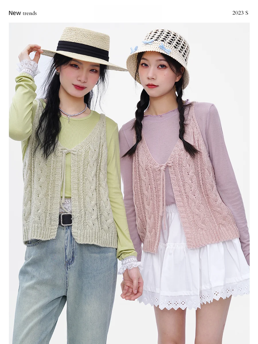 Витрина Hanada Htmeme ранняя Весенняя Фея ~ японская мода вязаный Перекрывающийся