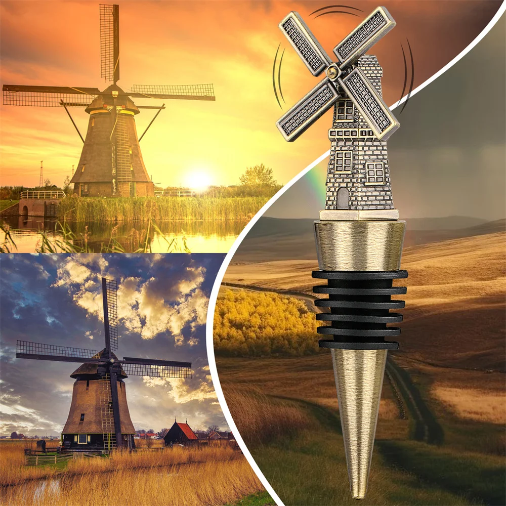 Ветряная мельница пробки для винных бутылок подарок вина колпачок бутылки пива