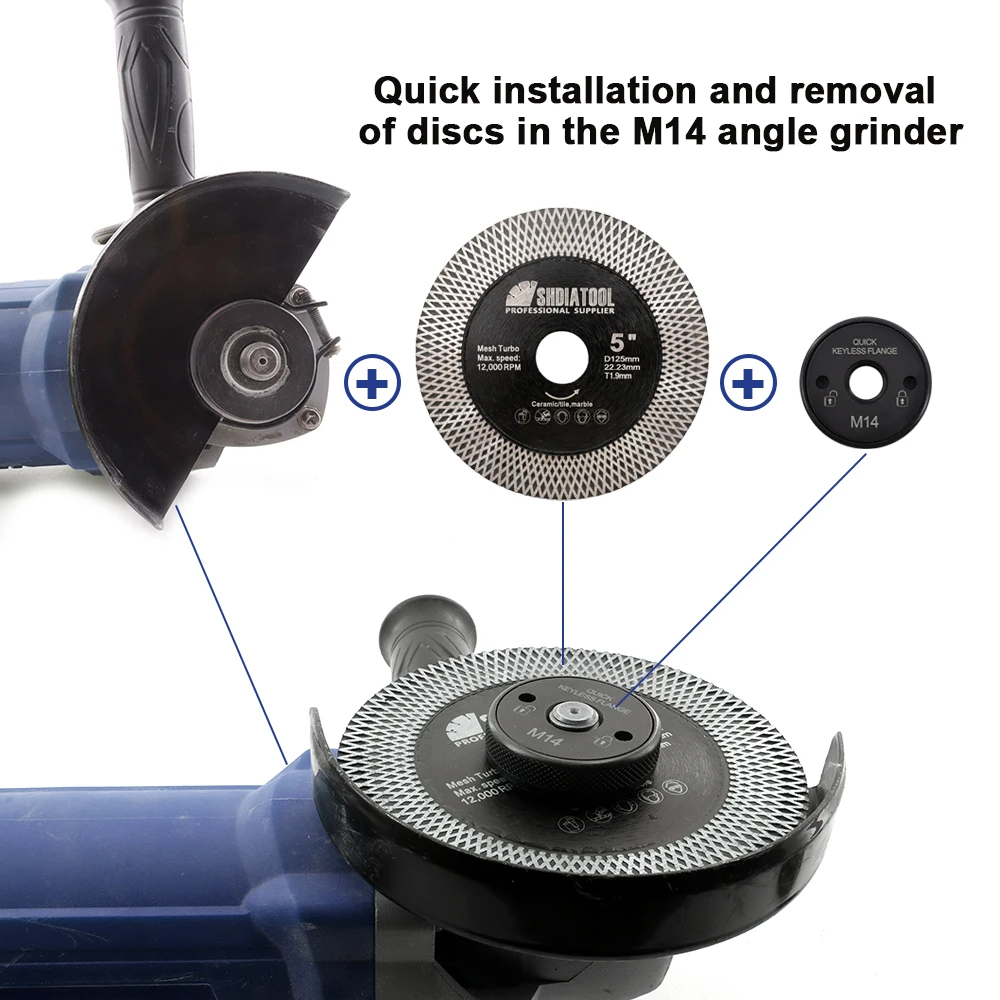 Самоблокирующаяся нажимная пластина SHDIATOOL патрон под давлением резьба M14 угловая