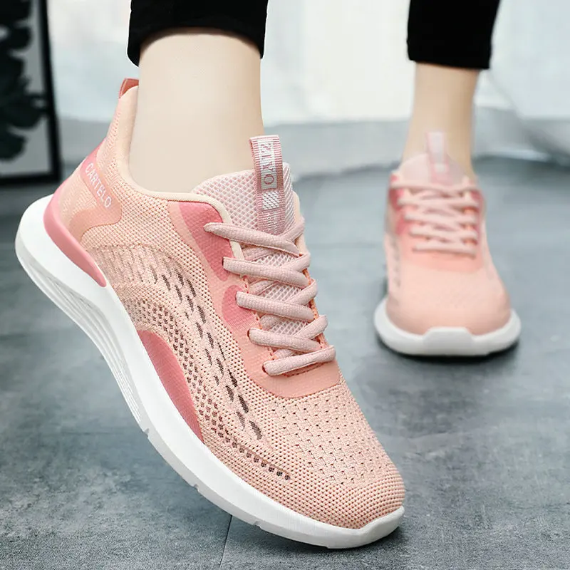 Sports Shoes Female 2023 New Single Shoes Casual Trend Shoes Women Fashion Mixed Colors Mesh Sports Shoes Zapatillas De Mujer