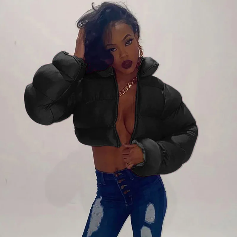 

Color Short Cotton Clothing Winter Fashion Women's Clothing Thickened Warm Winter Cotton Coat Long Sleeve Coat Women's Clothing