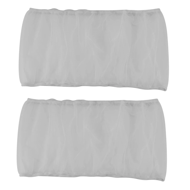 

2X Bird Cage Cover Seed Catcher Bird Cage Mesh Net Cover Skirt Guard (White-M)