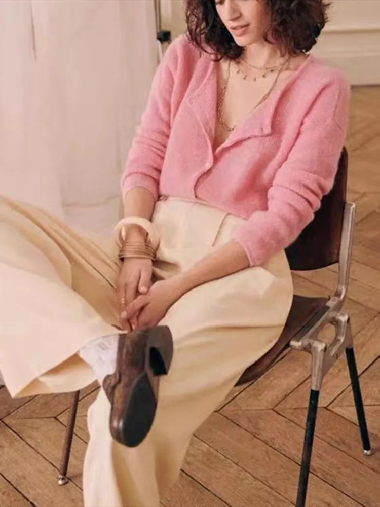 

Women Knitted Sweater Cardigan Ladies Long Sleeve O-neck Soft Single-Breasted Knitwear Outwear Tops 2022 Spring New