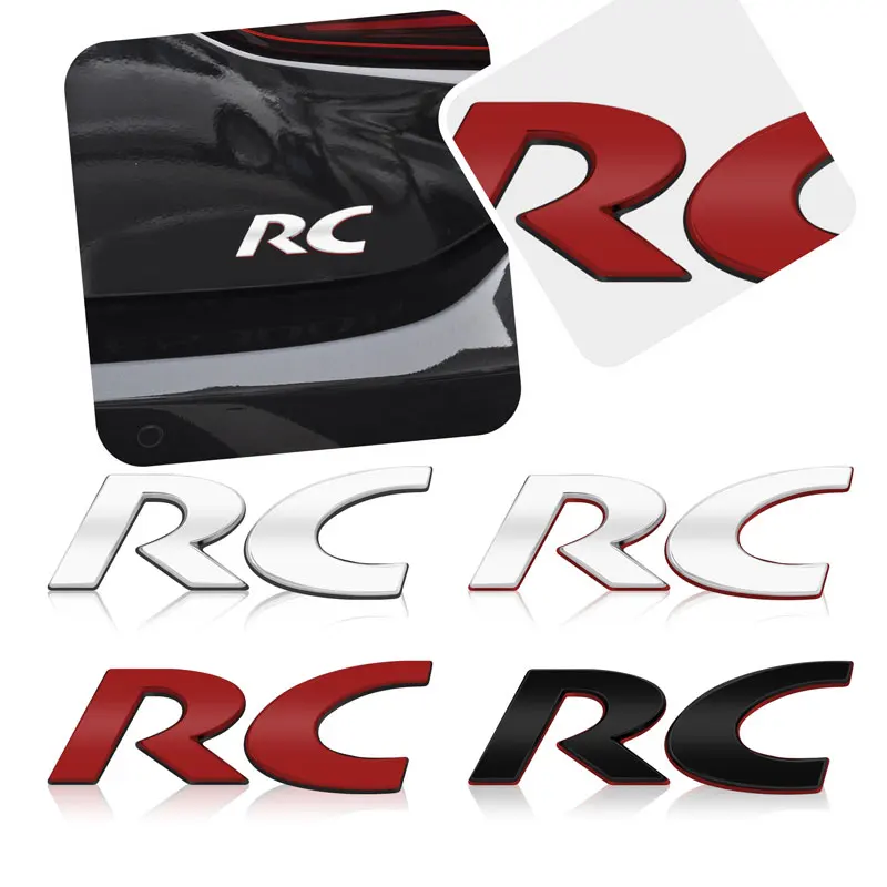 Автомобильный 3D металлический декор RC эмблема значок наклейка задний багажник