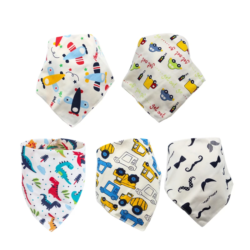 

Baby Cotton Bandana Bibs Babador Feeding Smock Infant Triangle Burp Cloths Cartoon Saliva Towel Baby Eating Accessory Baby Stuff