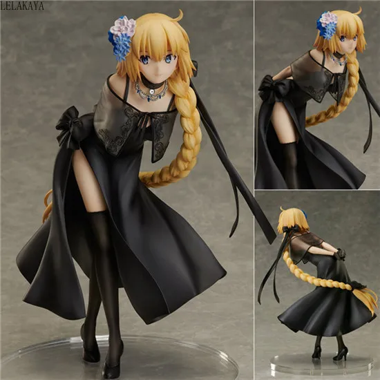 

24cm Japanese Fate Grand Order Joan of Arc Saber Ghost Dress Ver Model PVC Decoration Anime Action Figure Collection Doll New