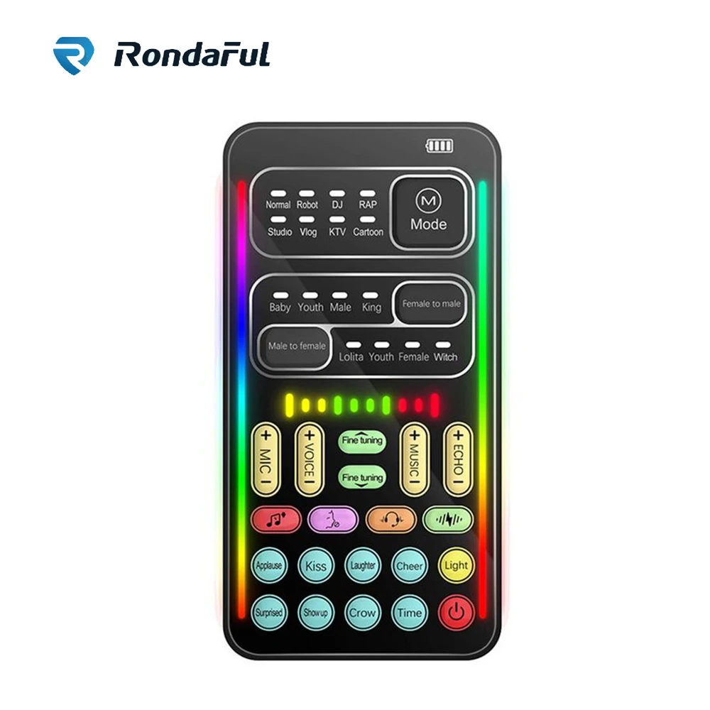 Rondaful Multifunctional Handheld Voice Changer Portable Voi