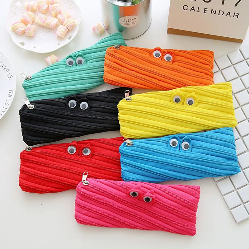 

Creative Funny Monster Zipper Pen Bag Prank Toy Storage Bag Cosmetic Bag Gift