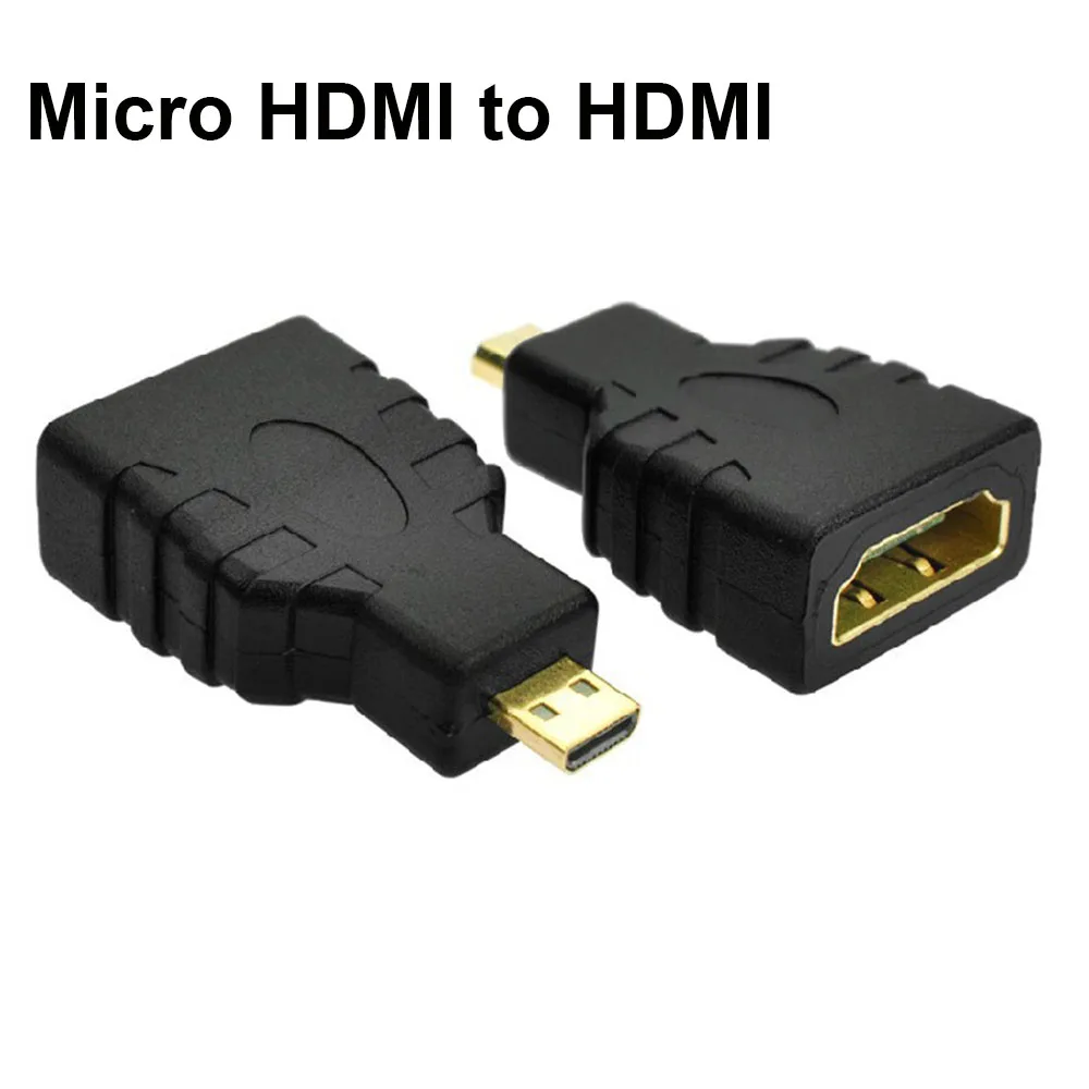 Micro HDMI To HDMI 1.4V Gold Plated HDTV Connector Adapter 1