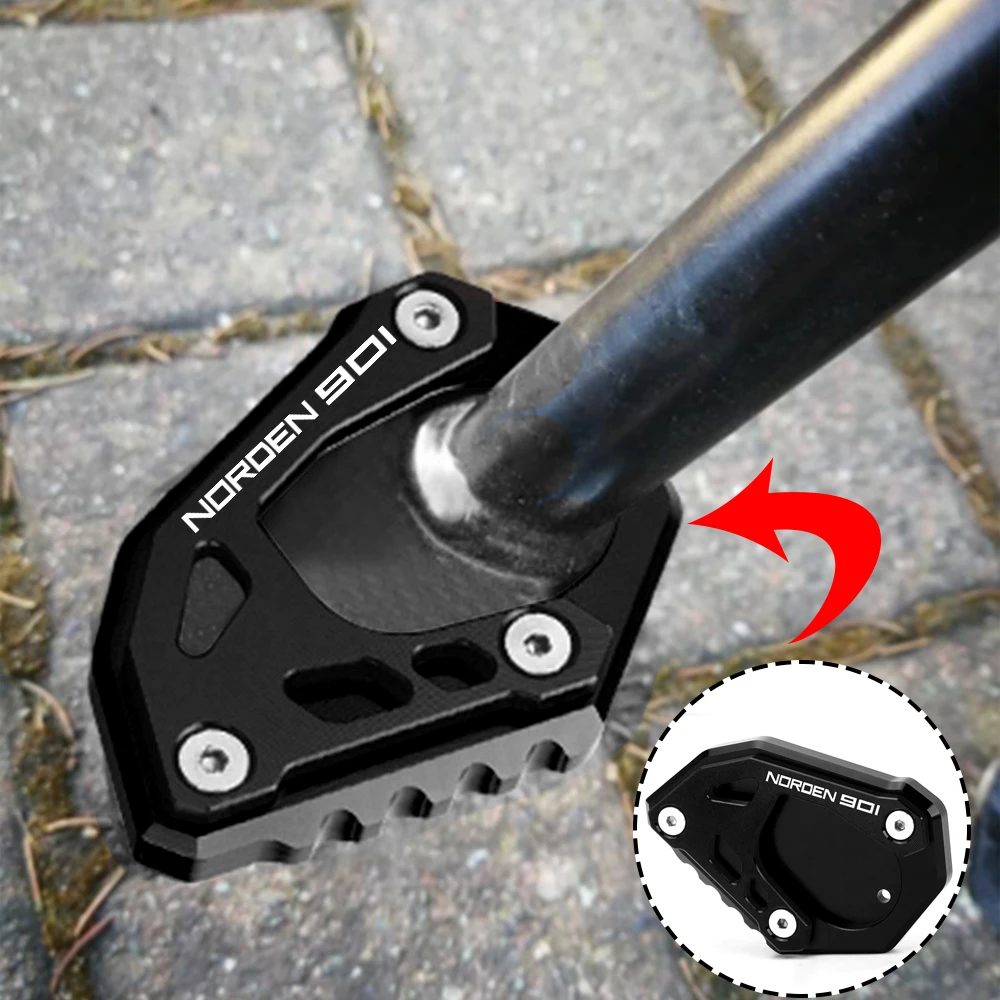 

Norden901 LOGO Motorcycle Accessories Extension for side stand foot Black 901 Norden 901 2021 2022 2023