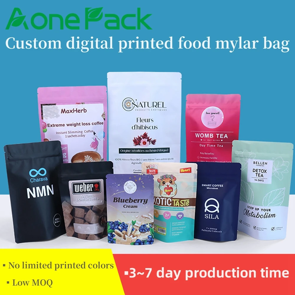 Золотые блестящие Индивидуальные цифровые фрижевые сумки с защитой от запаха